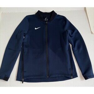 Ladies Nike Therma Flex Dry-Fit Navy Blue Basketball Jacket Side Zip Size S
